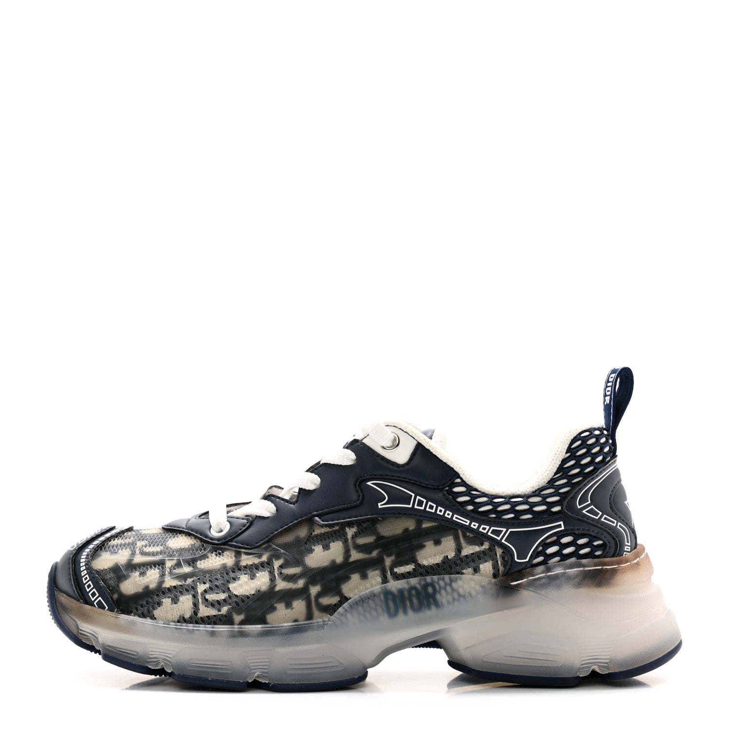 Christian Dior Technical Fabric Mesh Obique Dior Vibe Sneakers 37.5 Deep Blue 1 of 10
