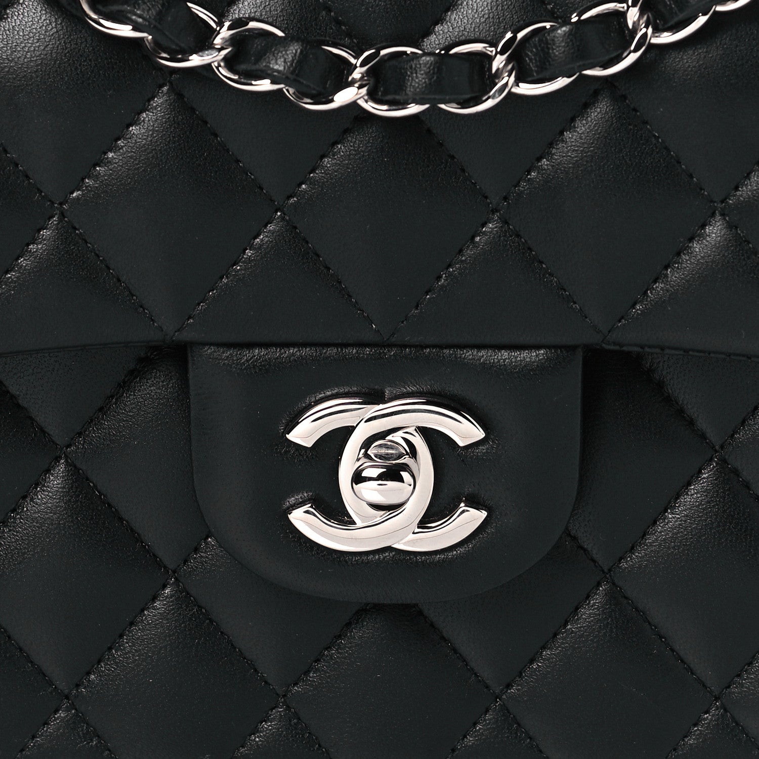 Chanel Lambskin Quilted Small Double Flap Black 8 of 11