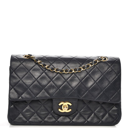 Chanel Lambskin Quilted Medium Double Flap Navy 1 of 13