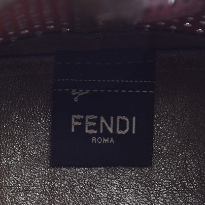 Fendi Vitello Liberty Glossy Lambskin F is Fendi Perforated Mini Mon Tresor Bucket Bag White Ice Rust Maya 9 of 9