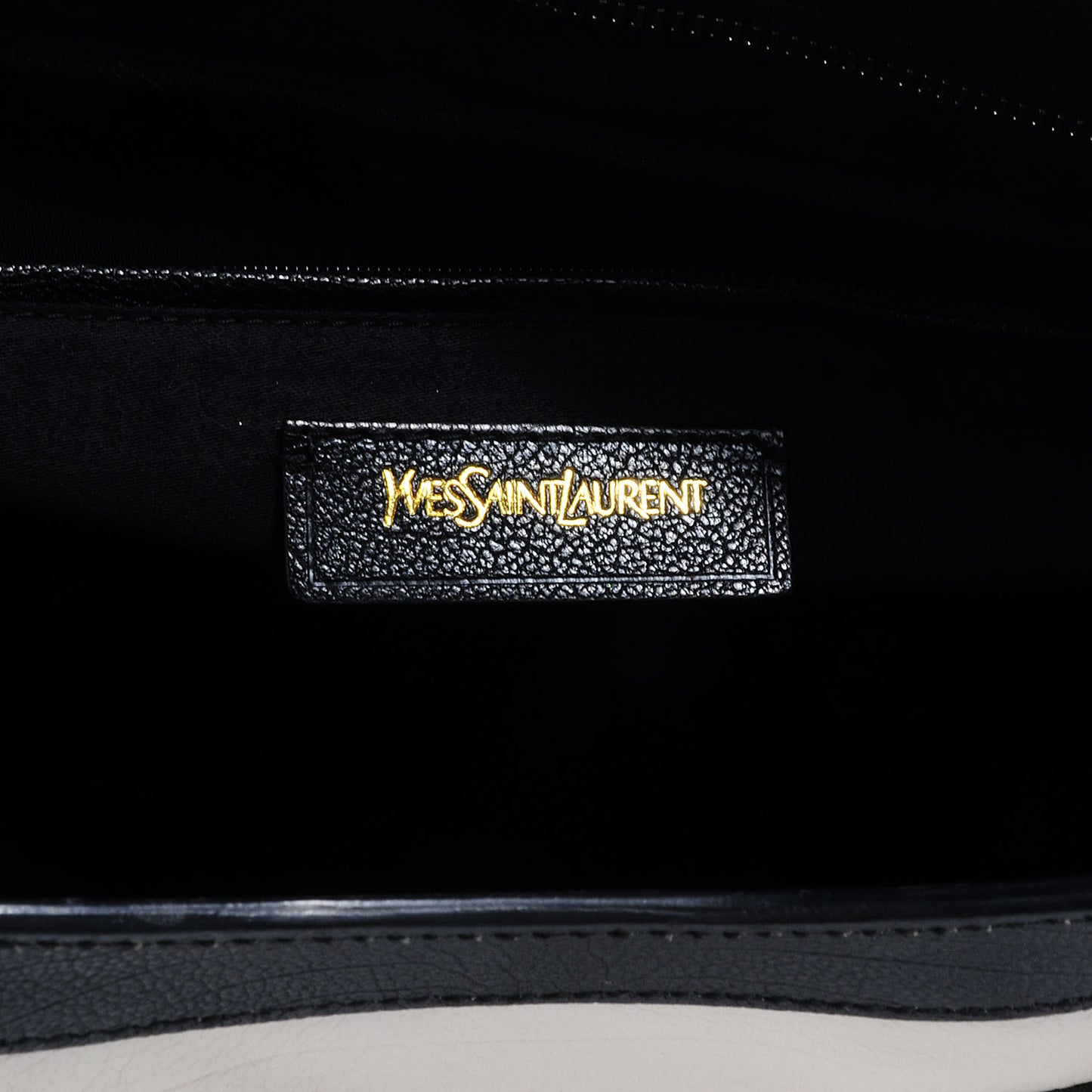 Leather Large Cabas ChYc Bone Black