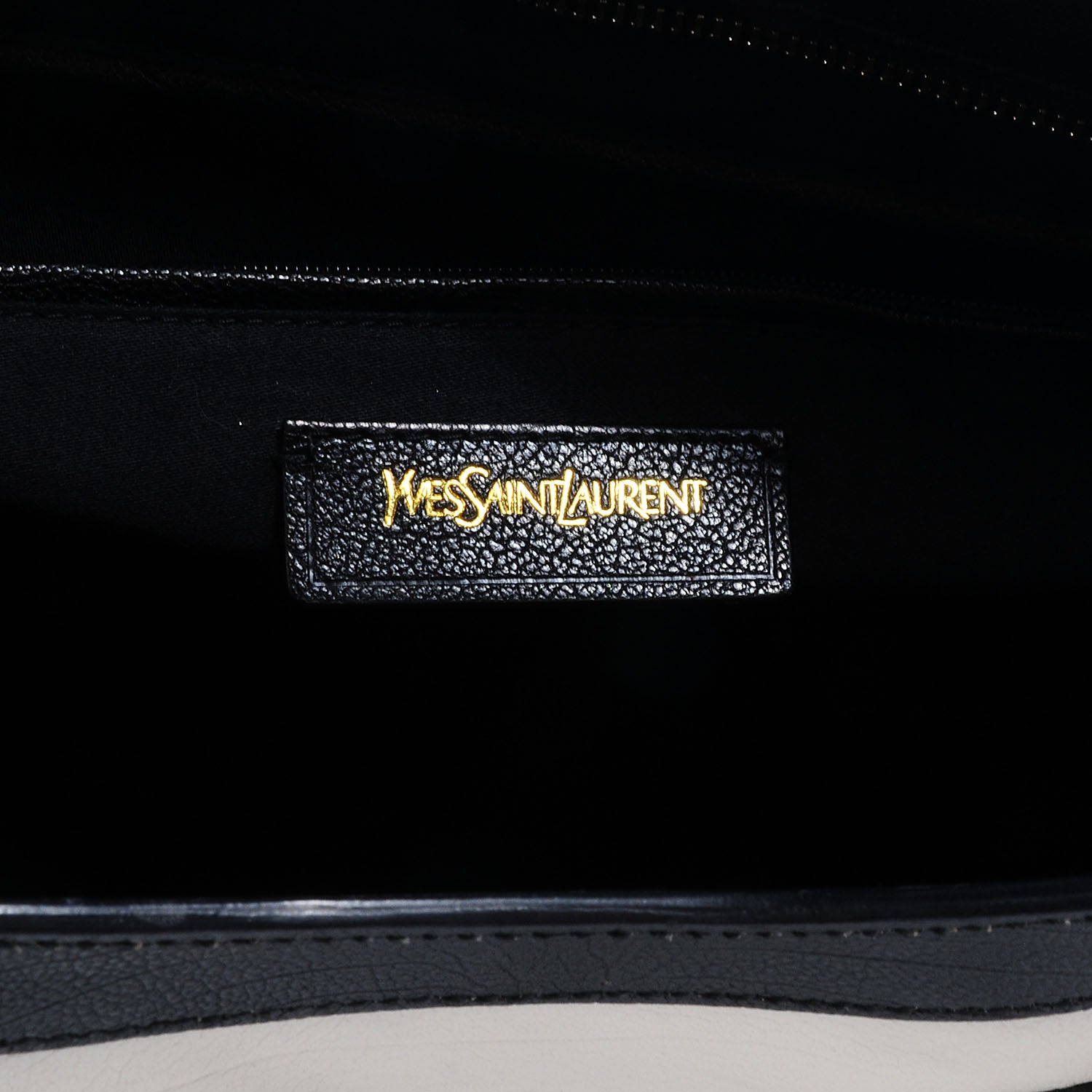Saint Laurent Leather Large Cabas ChYc Bone Black 8 of 9