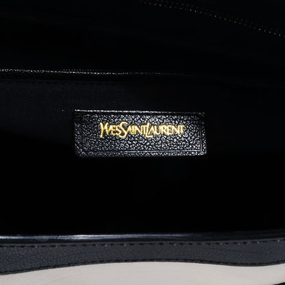 Saint Laurent Leather Large Cabas ChYc Bone Black 8 of 9