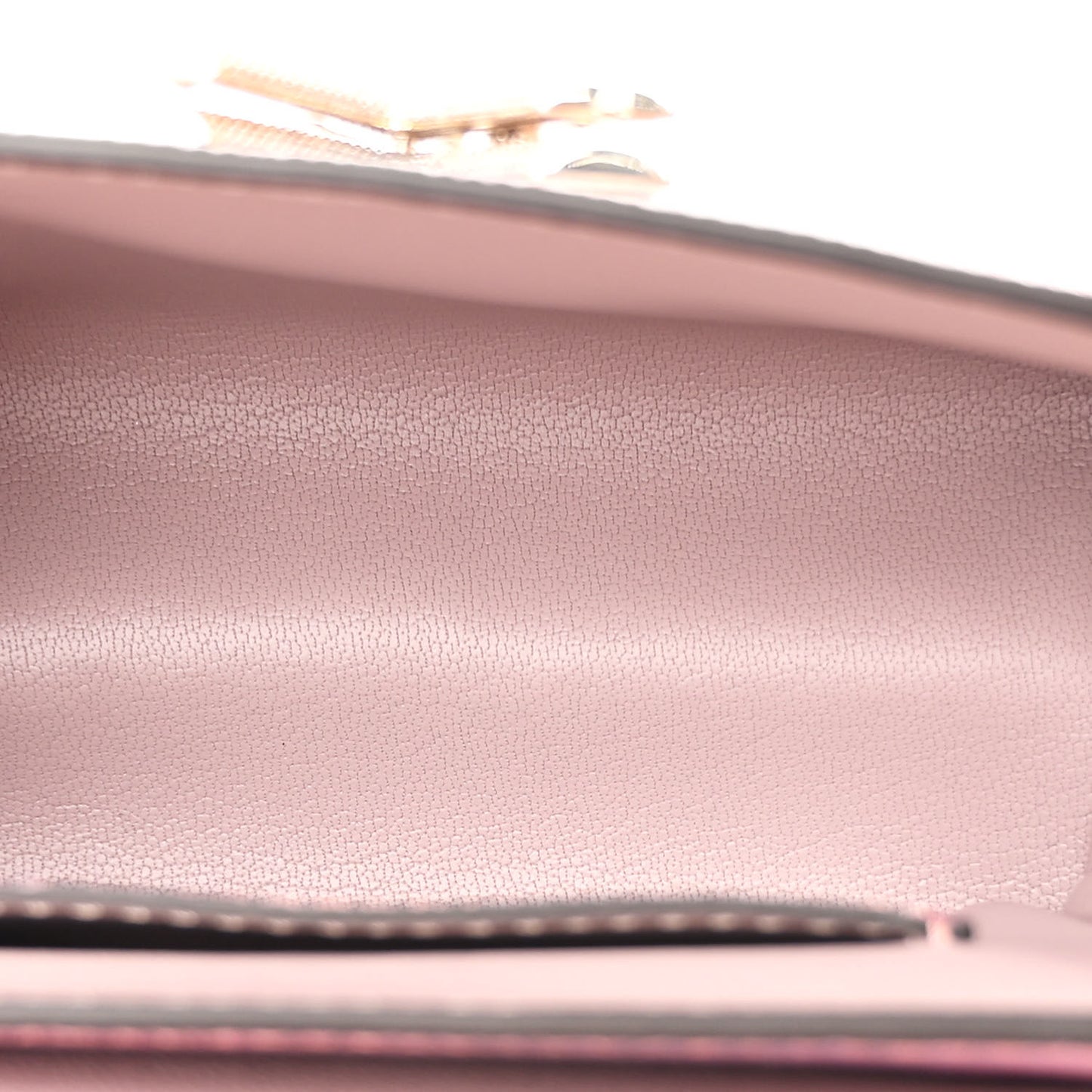 Iridescent Lizard Mini Swarovski Twist Shoulder Bag Pink