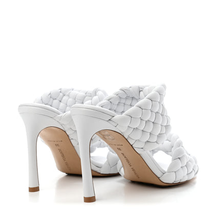 Bottega Veneta Nappa Twisted Padded Intrecciato Curve Slide Sandals 38 Optic White 4 of 4