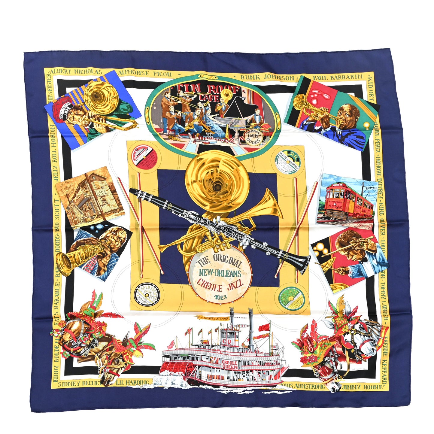 Silk New Orleans Creole Jazz Scarf 90