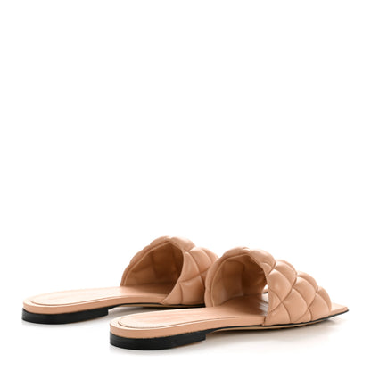 Bottega Veneta Nappa Matelasse Padded Flat Sandals 36.5 Tan 5 of 9