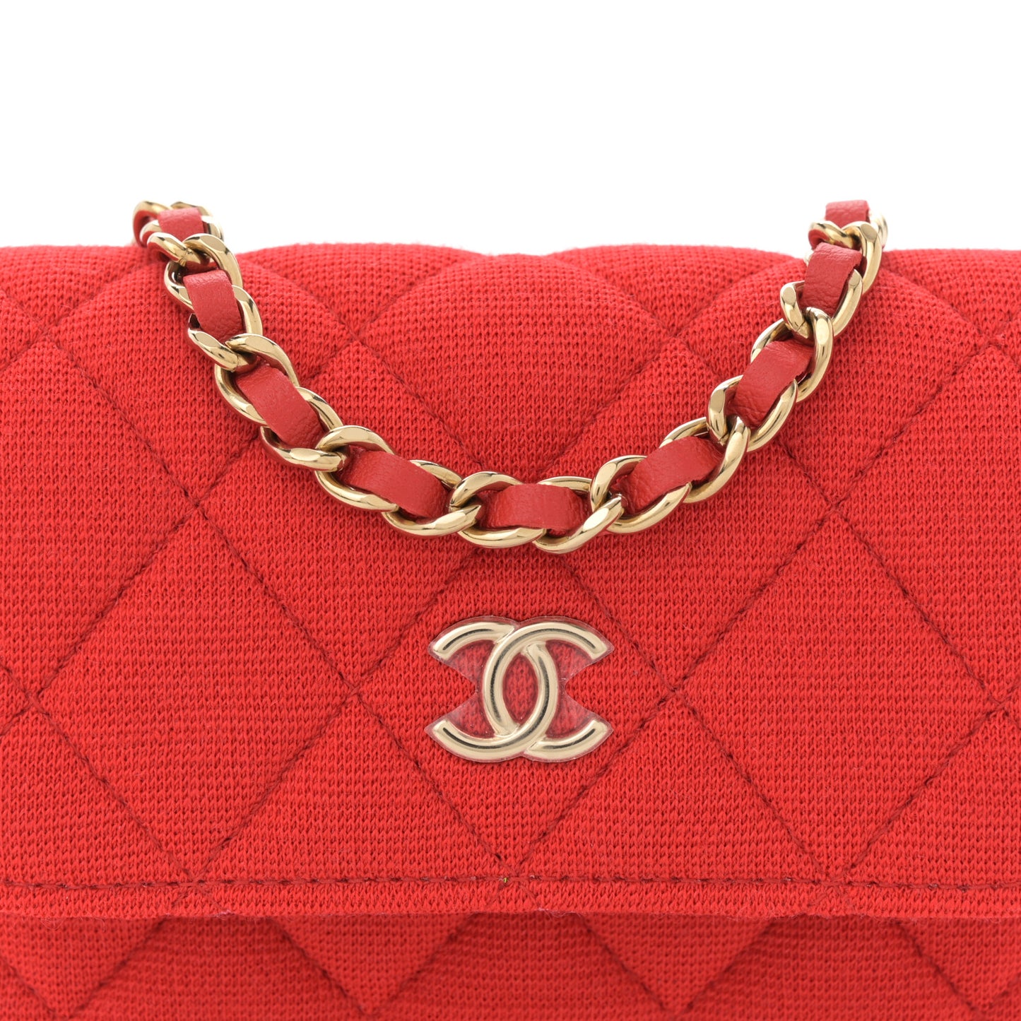 Jersey Quilted Micro Mini Flap Red