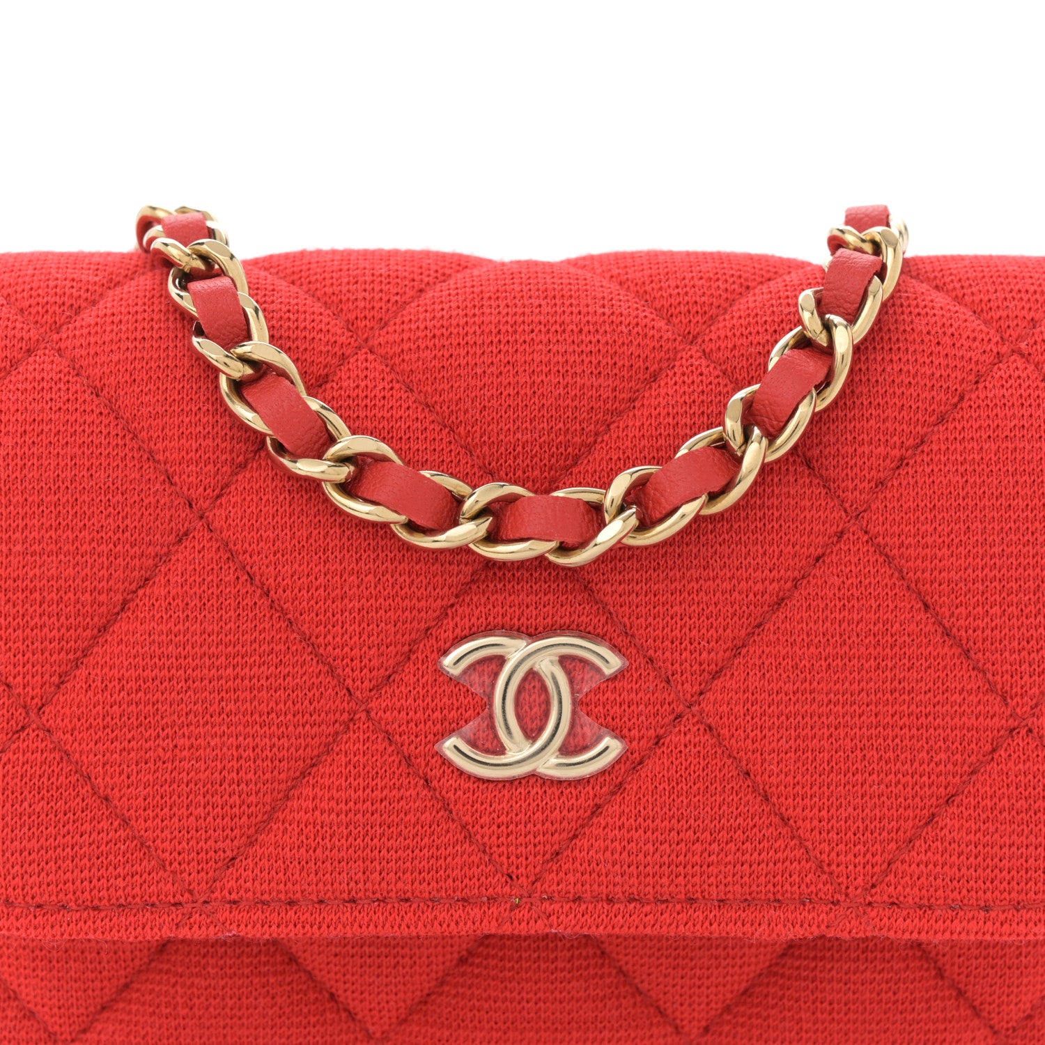 Chanel Jersey Quilted Micro Mini Flap Red 8 of 11