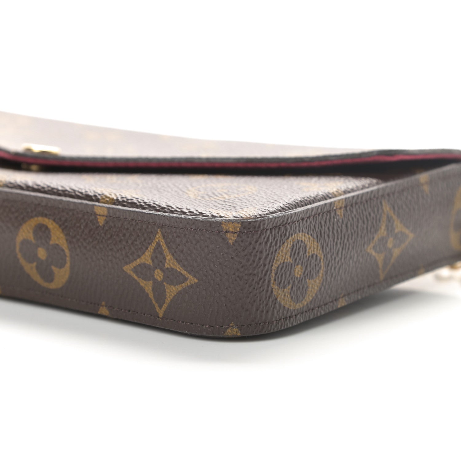 Louis Vuitton Monogram Pochette Felicie Chain Wallet Fuchsia 13 of 18