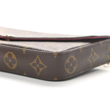 Louis Vuitton Monogram Pochette Felicie Chain Wallet Fuchsia 13 of 18