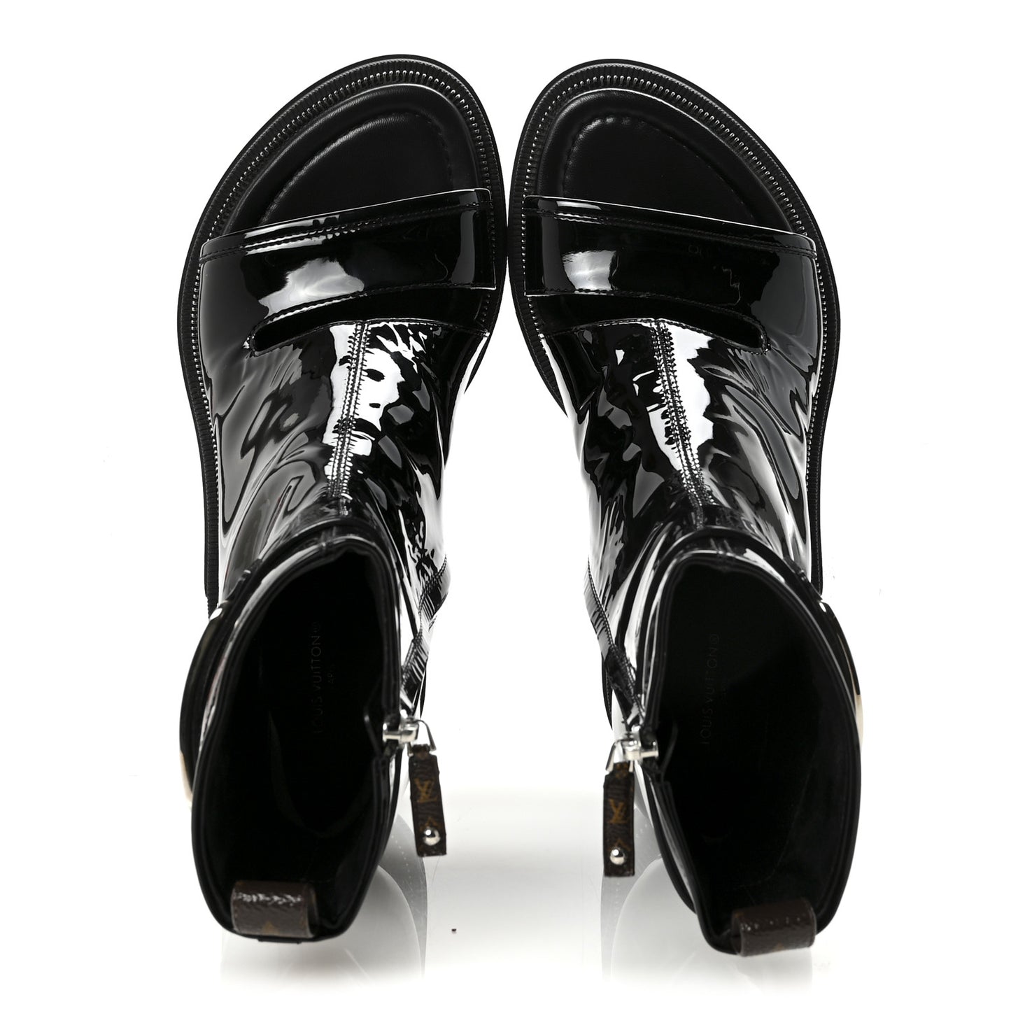 Patent Calfskin Moonlight Boots 39 Black
