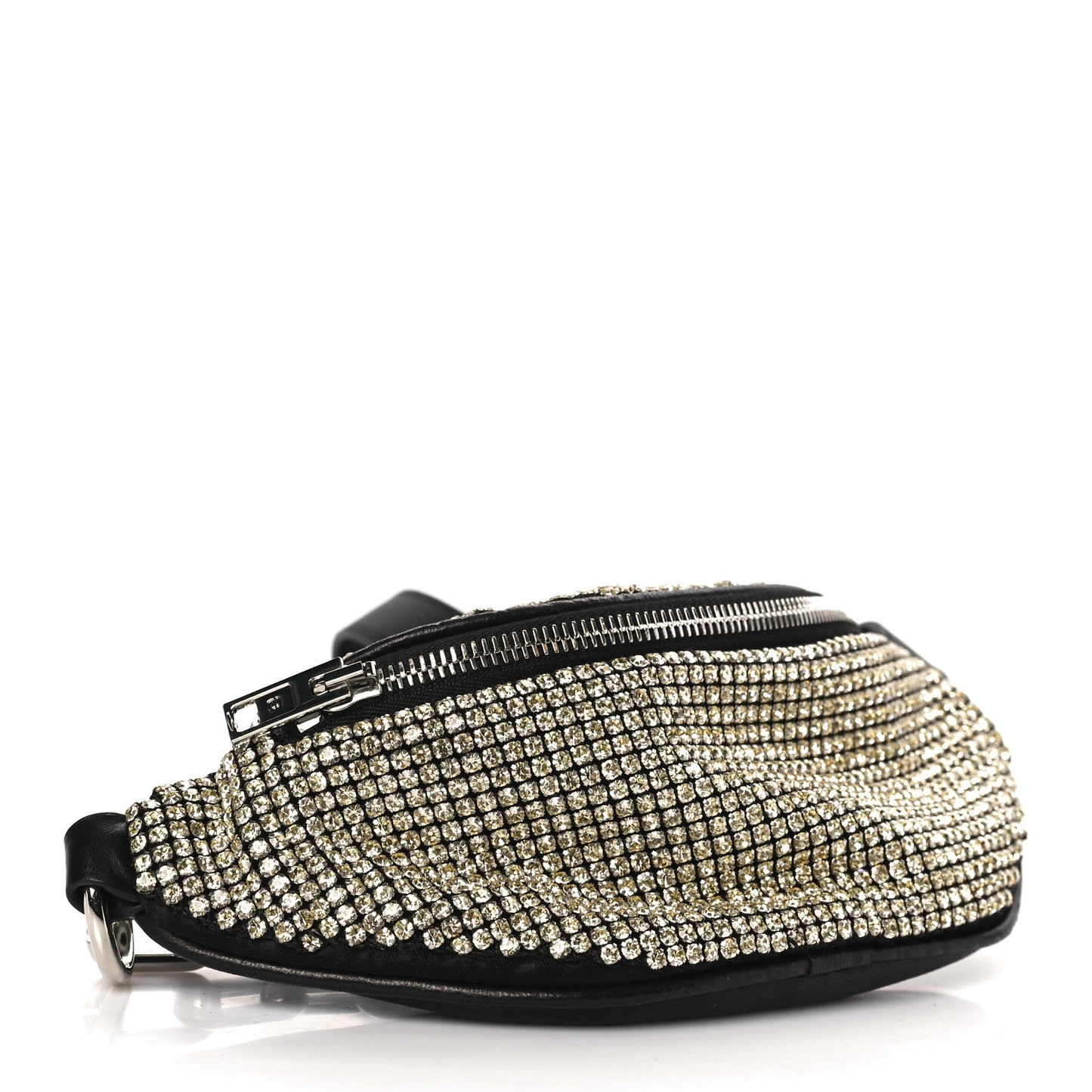 Rhinestone Mesh Mini Attica Belt Bag Prism Gold