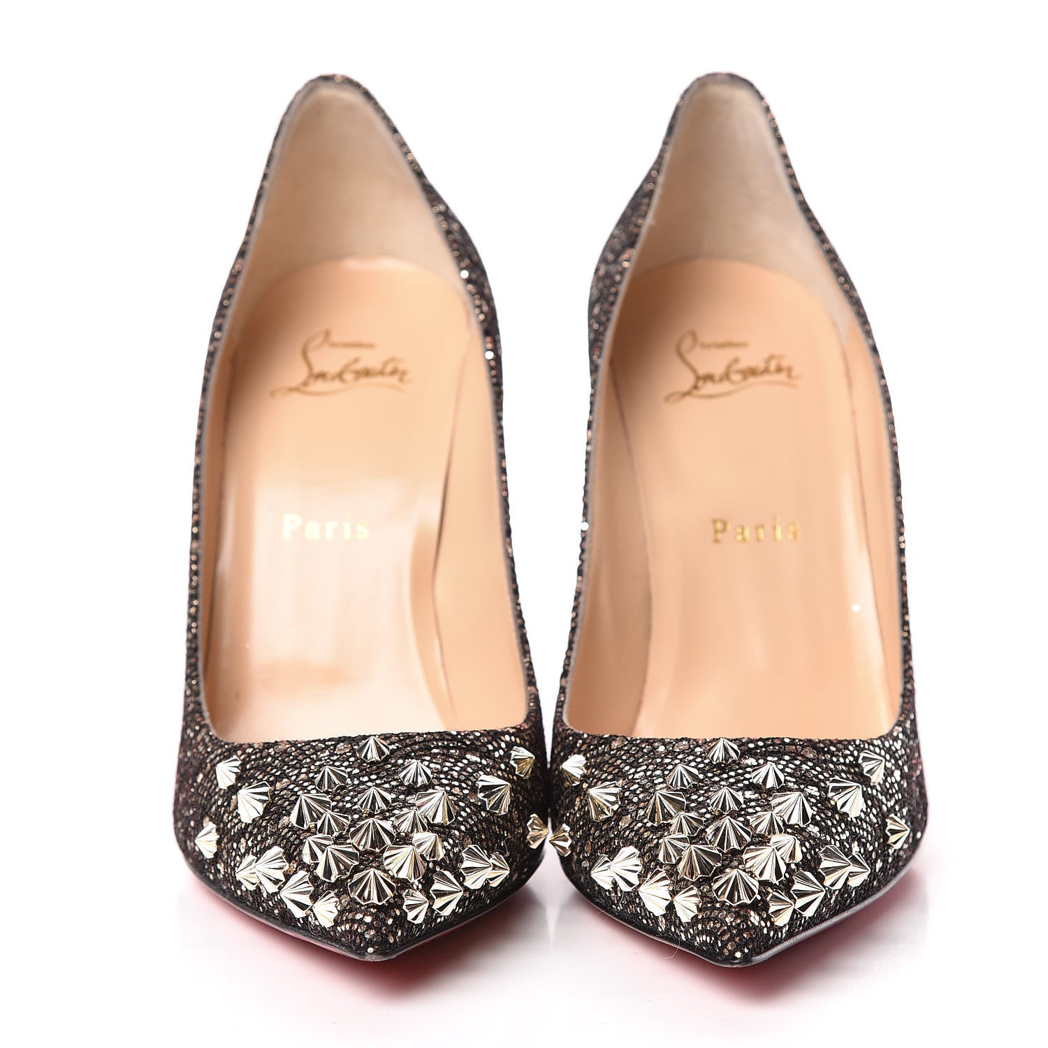Christian Louboutin Glitter Palace Drama 100 Pumps 39 Platine White 2 of 13