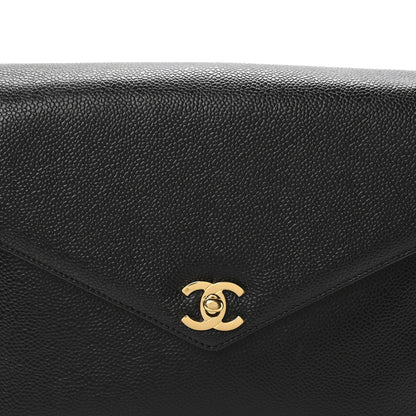Chanel Caviar CC Envelope Flap Black 9 of 12