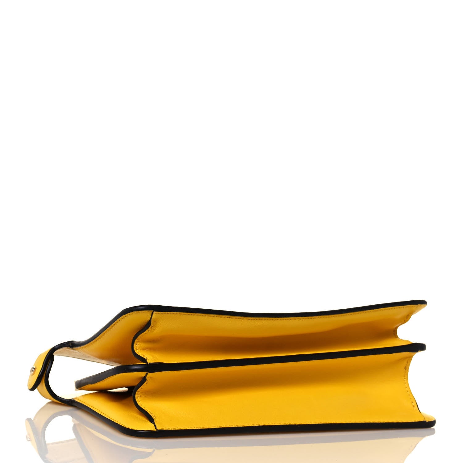 Fendi Nappa Small Peekaboo I SEE U East West Chain Satchel Limone 4 of 12