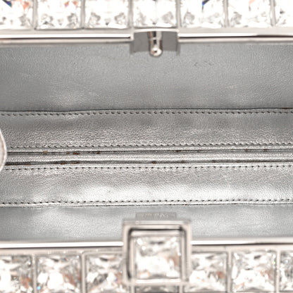 Judith Leiber Crystal Trim Satin Evening Bag Clutch Black 6 of 11