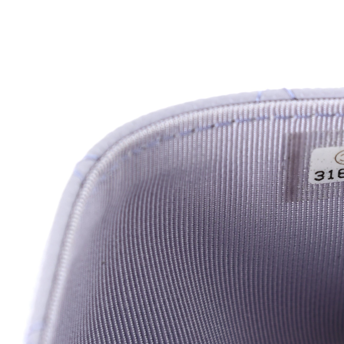 Caviar Quilted Flap Card Holder Wallet Light Purple