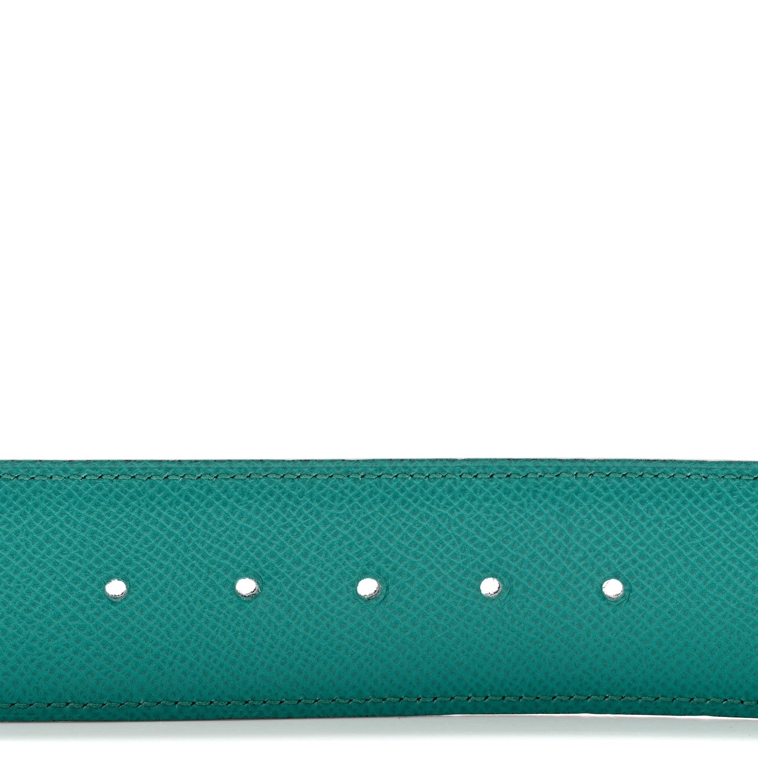 Hermes Epsom 32mm H Belt 85 34 Bleu Indigo Vert Verrone 4 of 6