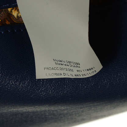 Versace Barocco Quilted Nappa Altea Vanitas Satchel Blue 8 of 9