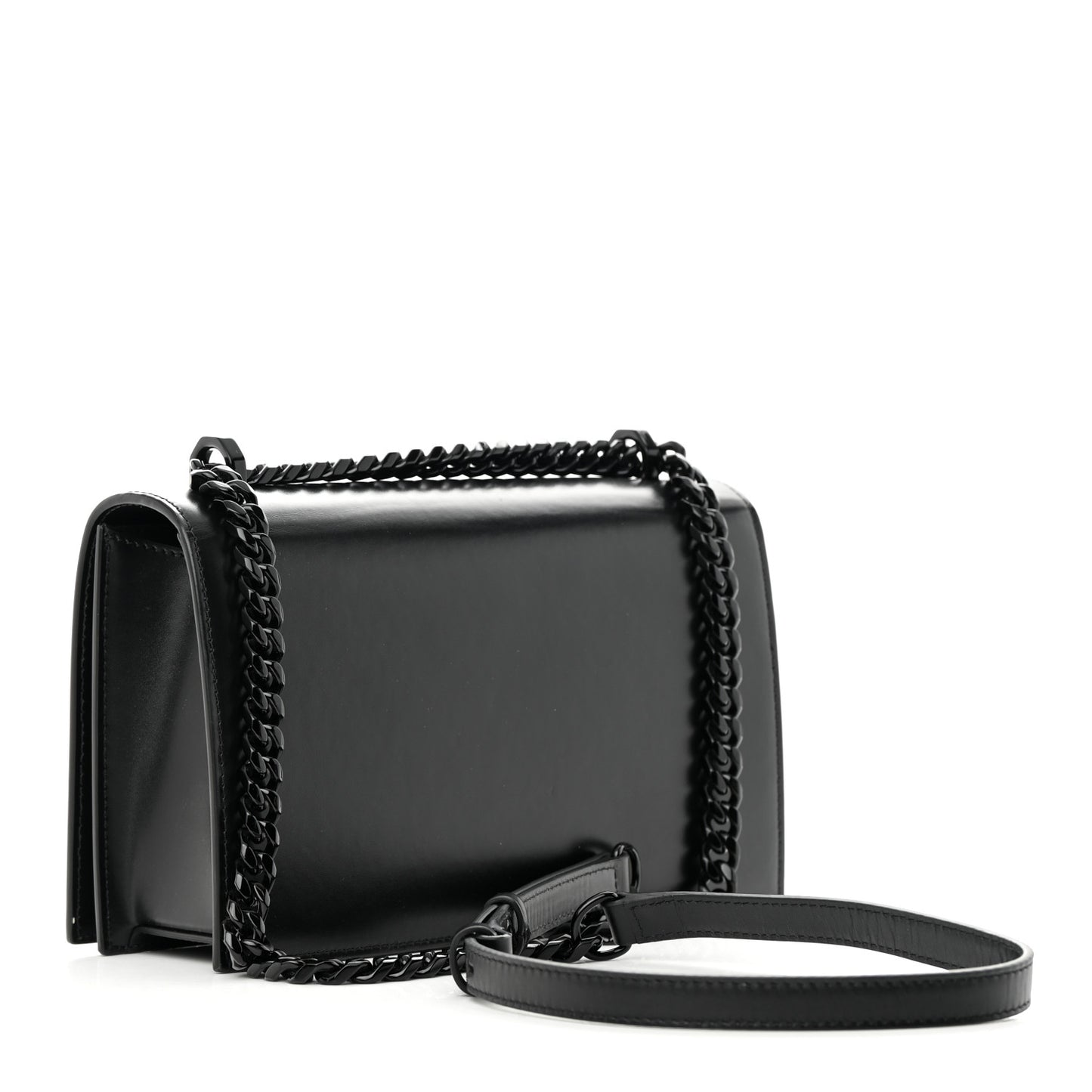 Calfskin Knuckle Shoulder Bag Black