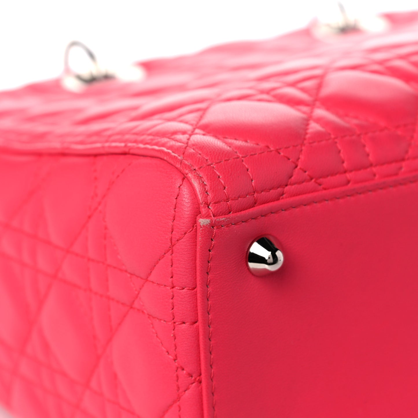 Lambskin Cannage Large Lady Dior Pink