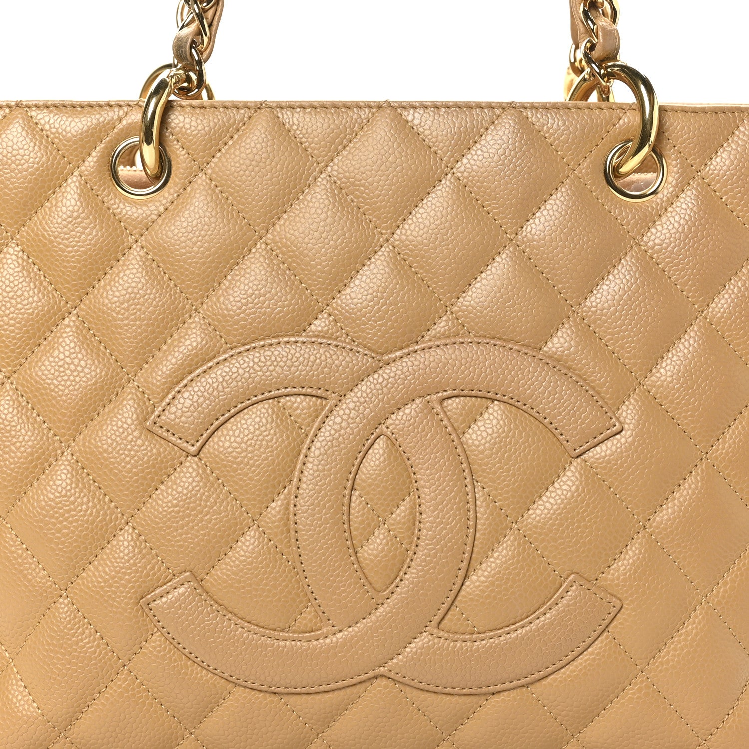 Chanel Caviar Quilted Grand Shopping Tote GST Beige 8 of 10