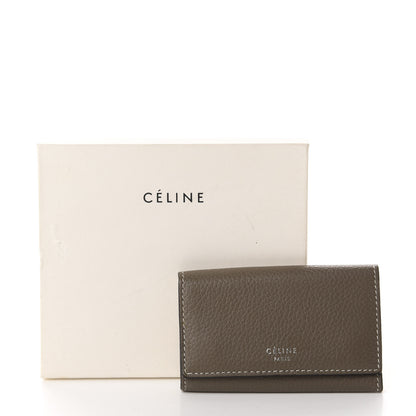 Celine Drummed Calfskin Key Case Souris 8 of 8