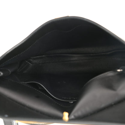 Balenciaga Calfskin Cable Flap Clutch Black 5 of 11