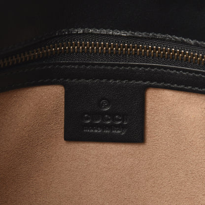 Gucci Calfskin Matelasse Small GG Marmont Shoulder Bag Black 7 of 12