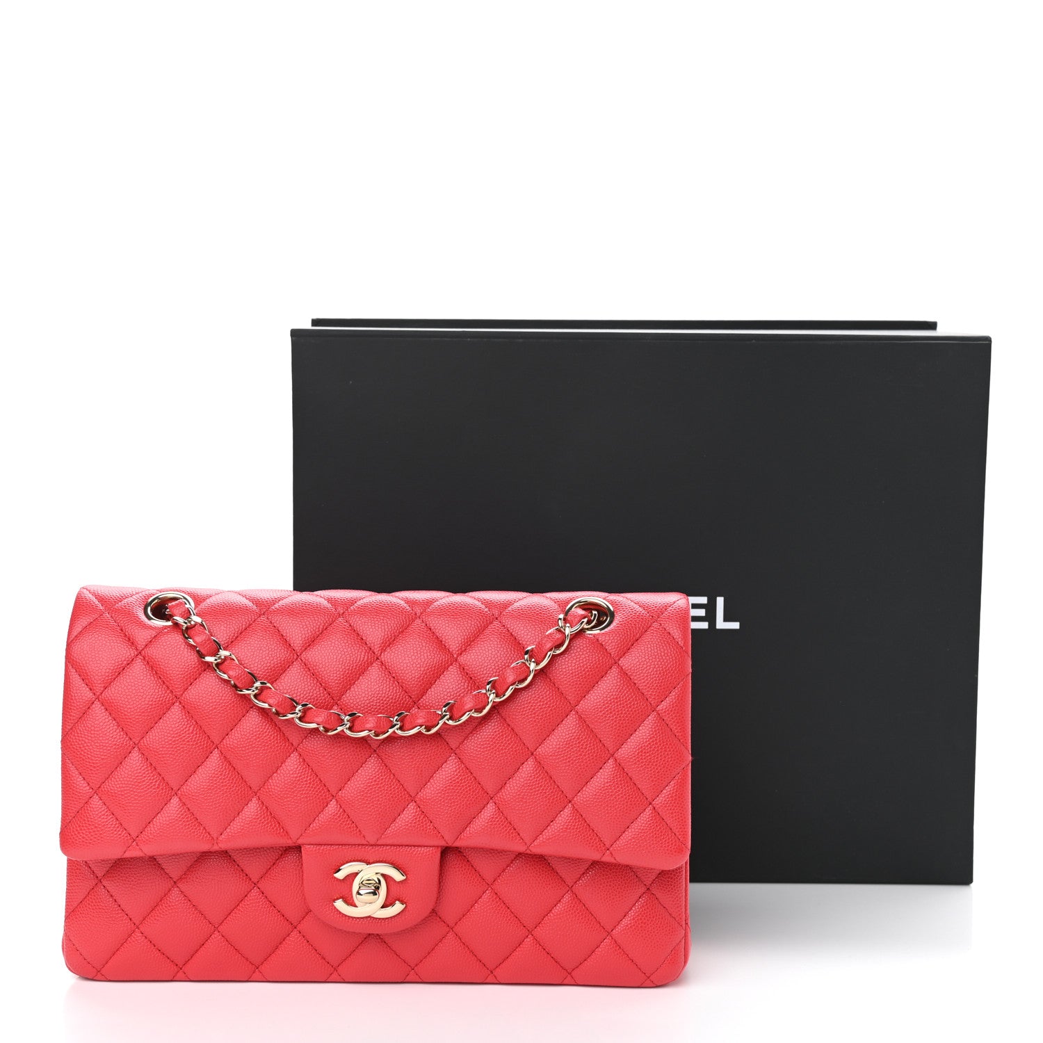Chanel Caviar Quilted Medium Double Flap Red 11 of 11