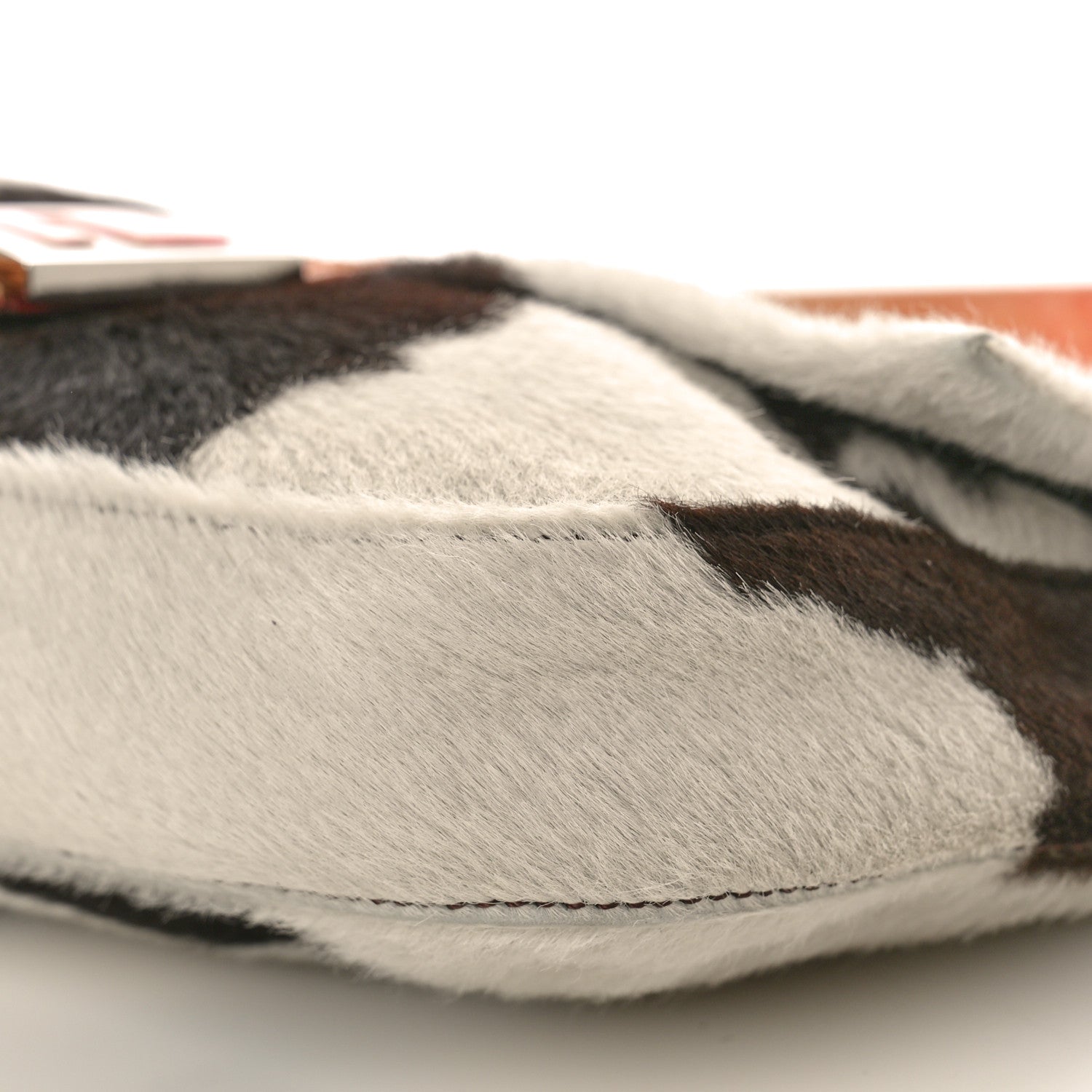Fendi Calf Hair Snakeskin Baguette Black White Multicolor 9 of 14