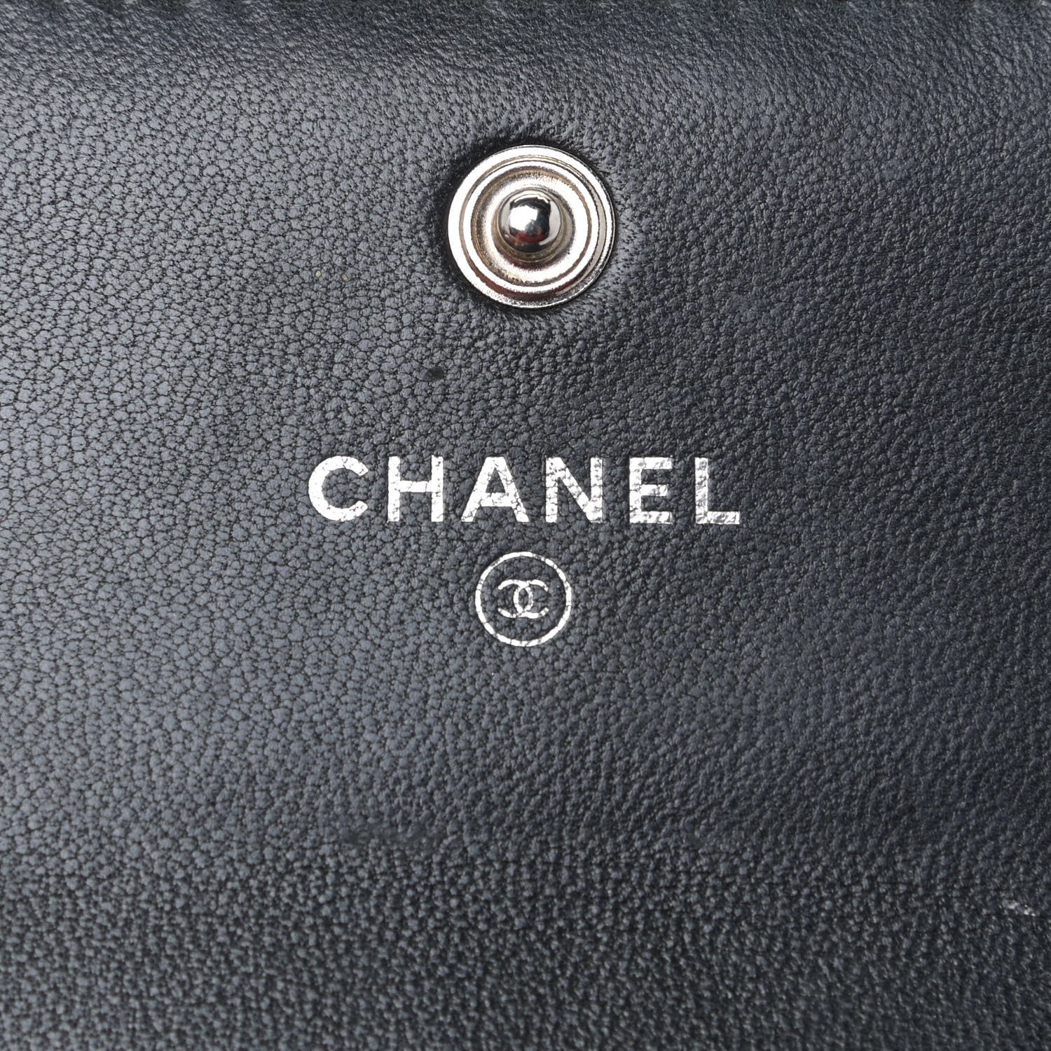 Chanel Lambskin Quilted Compact Boy Wallet Black 11 of 15