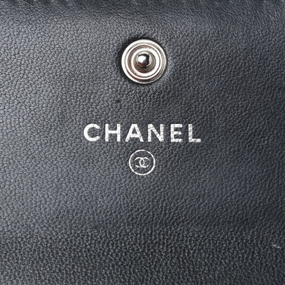Chanel Lambskin Quilted Compact Boy Wallet Black 11 of 15