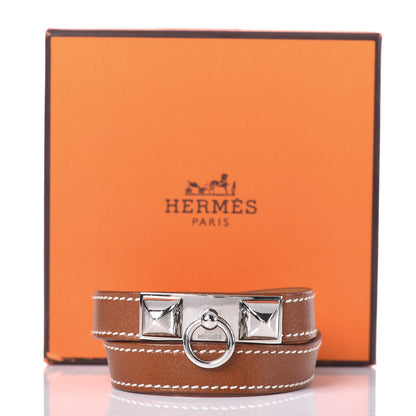 Hermes Barenia Rivale Double Tour Bracelet S Fauve 7 of 7