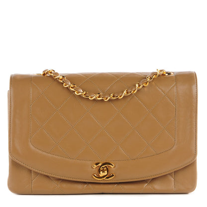 Chanel Lambskin Quilted Medium Single Flap Beige 1 of 9