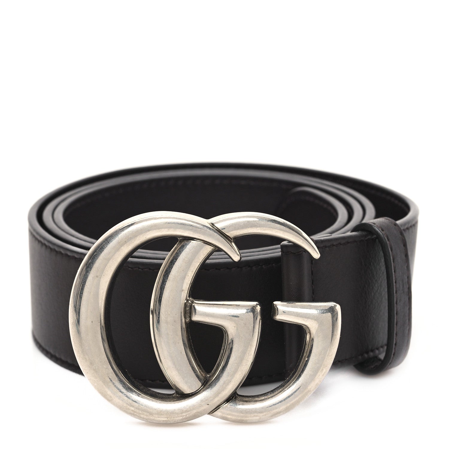 Gucci Calfskin Double G 30mm Belt 95 38 Dark Brown 1 of 5