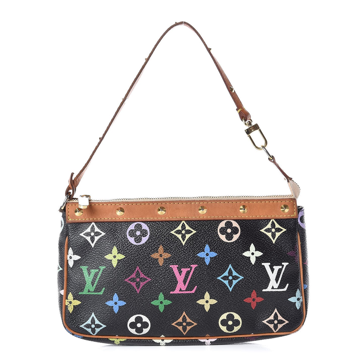 Monogram Multicolor Pochette Accessories Black