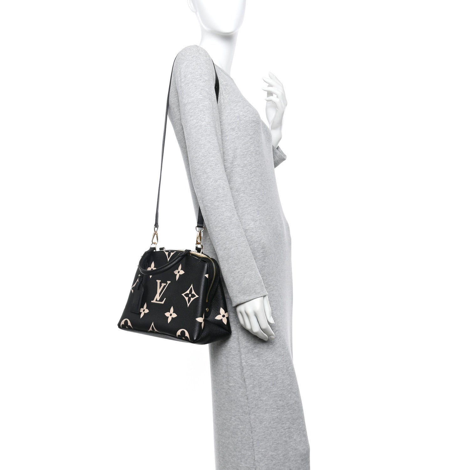 Louis Vuitton Empreinte Monogram Giant Petit Palais Black Beige 2 of 9