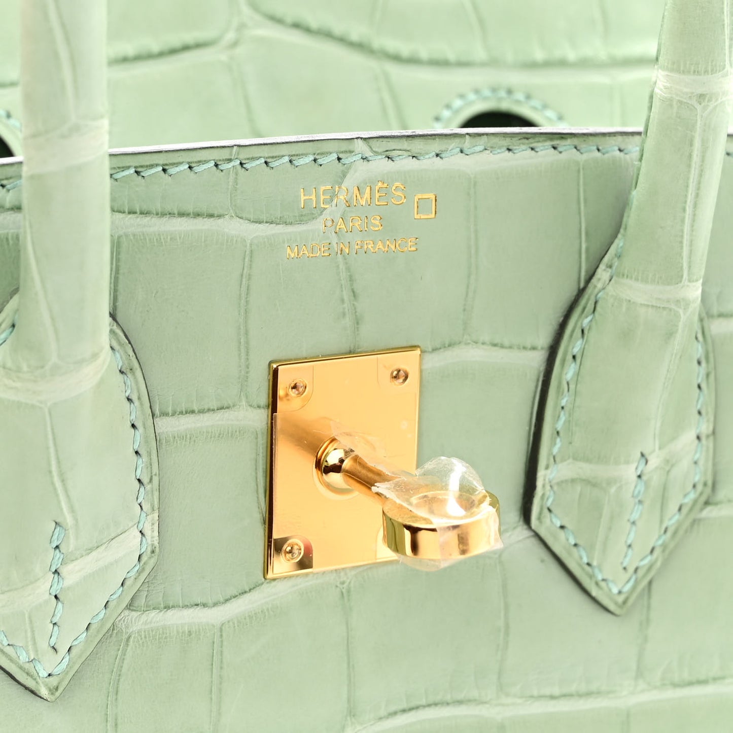 Matte Alligator Birkin 25 Vert D'eau