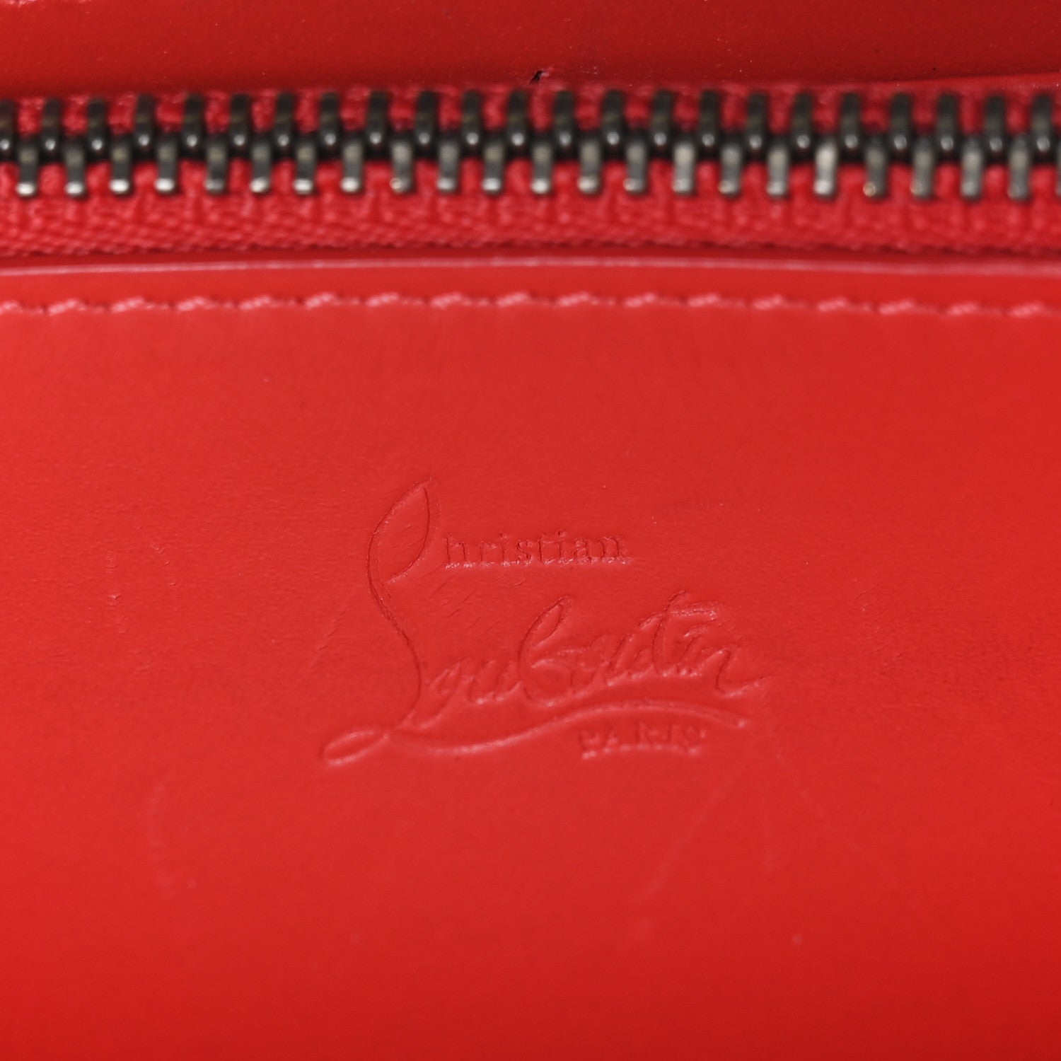 Christian Louboutin Calfskin Empire Panettone Spiked Zip Around Wallet Black 6 of 8