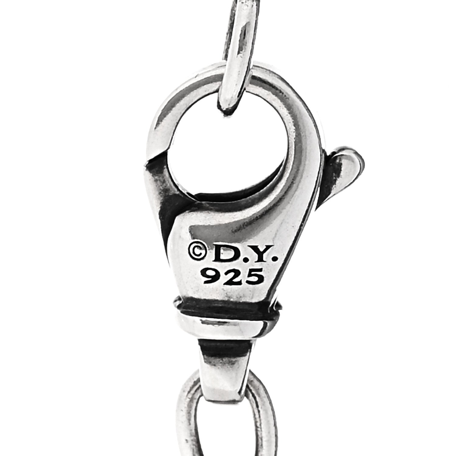David Yurman Sterling Silver Chevron Cross Pendant Necklace 6 of 6
