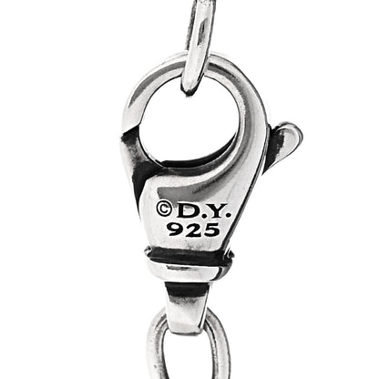 David Yurman Sterling Silver Chevron Cross Pendant Necklace 6 of 6