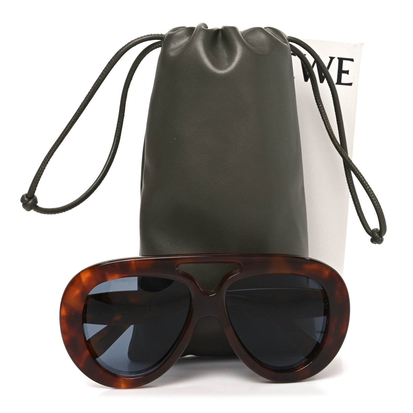 Acetate Curvy Aviator Sunglasses LW40144U Tortoise