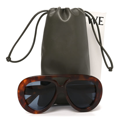 Loewe Acetate Curvy Aviator Sunglasses LW40144U Tortoise 7 of 7
