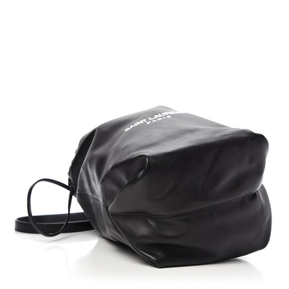 Saint Laurent Lambskin Teddy Drawstring Bag Black 4 of 9