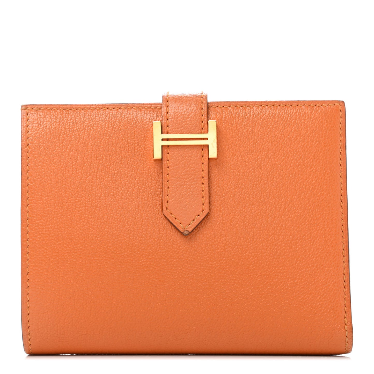 Chevre Mysore Bearn Compact Wallet Orange
