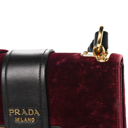 Prada Velvet City Calfskin Cahier Bag Ribes Black 8 of 9