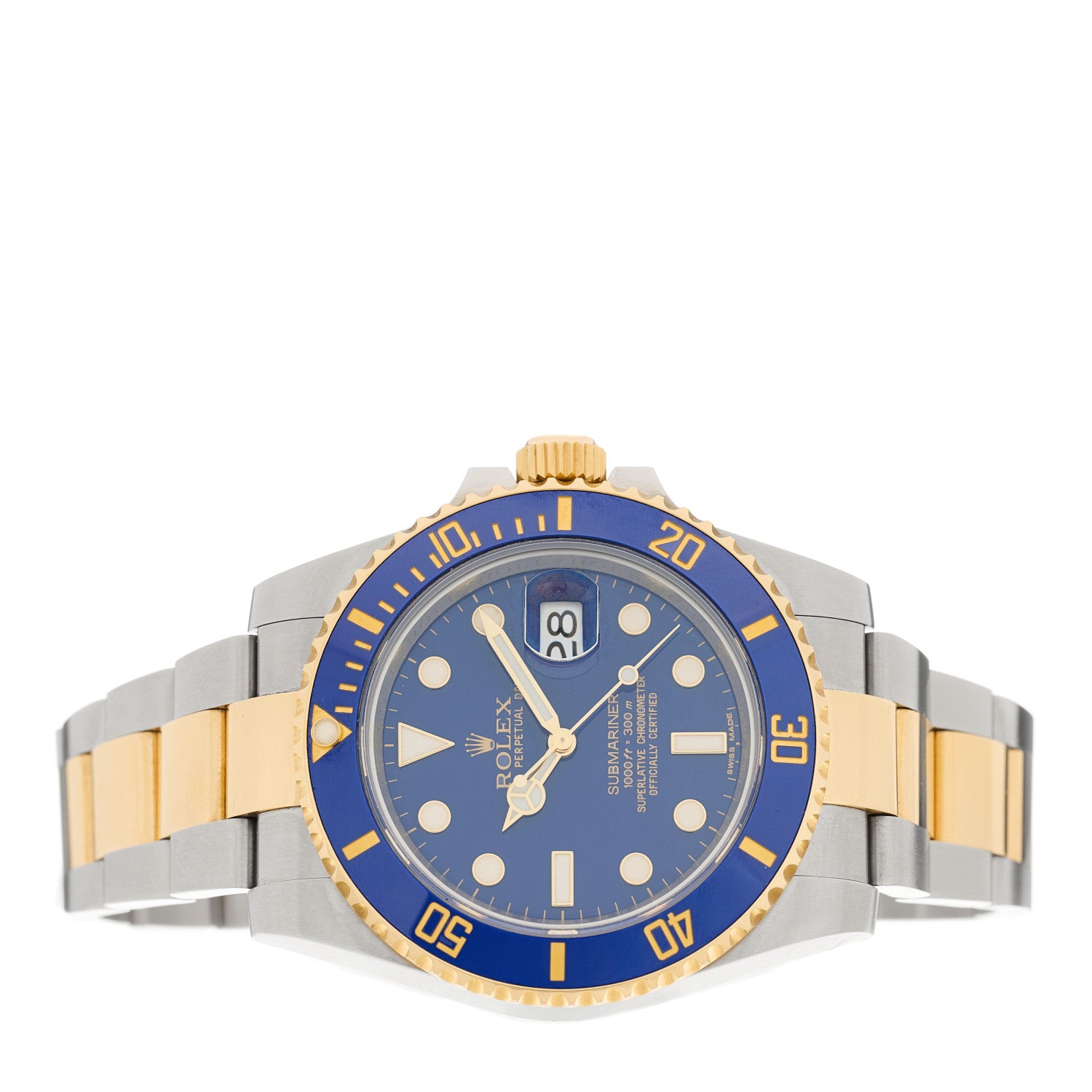 Rolex Stainless Steel 18K Yellow Gold 40mm Submariner Date Watch Royal Blue 116613LB 2 of 5