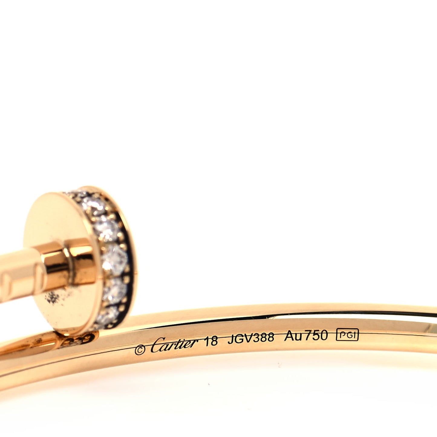 18K Yellow Gold Diamond Small Juste Un Clou Bracelet 18